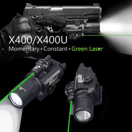 Tactical Surefir x400U x400U x400 x400V LGIHT avec lampe de poche strobe Airsoft Green Airsoft Green Rail 20 mm