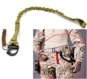 Tactische overleving Sling Quick Release Strap Safety Lanyard Outdoor Mountaineering Camping Climbing Bungee Nylon Buffer Rope93934907777876