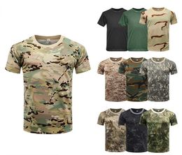 T-shirts tactiques Camouflage à manches courtes à manches à manches à manches courtes Sports de séchage rapide