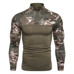 T-shirts tactiques pour hommes T-shirt noir t-shirt à manches longues camouflage aérien Camping Hunting Costume 240426