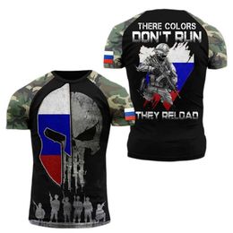 Tactical t-shirts rétro drapeau 3d imprimé d'été vétérans russes mode de vêtements de rue - t-shirt masculin extra grand top 240426