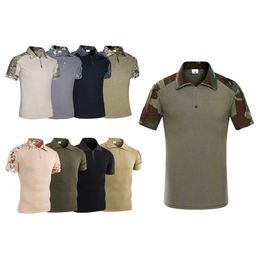 Tactische T-shirts Summer G2-T-shirt Tactische korte mouwen multi-camera camouflage Battle Quick Drying Outdoor Shirt 240426