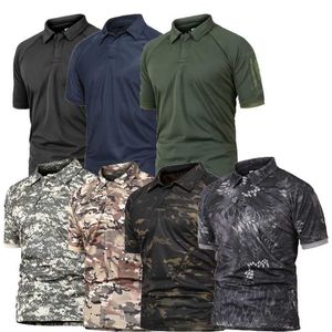 Tactische t-shirts zomer snel drogen tactische t-shirt heren buiten camo camo casual shirt korte mouwen multi camera zwarte mandela camo t-shirt apparatuur 240426