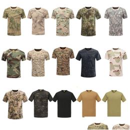 Tactische T-shirts Tactische Schieten T-shirt Battle Dress Uniform Bdu Army Combat Kleding Katoen Camouflage Outdoor Bosjacht Dhlze