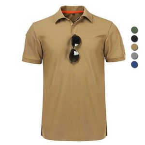 T-shirts tactiques T-shirt tactique pour hommes Sports d'extérieur collier de randonnée à manches courtes