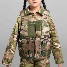 Débardeur de réservoir tactique camouflage de combat Vrai Man CS Équipement mangeant le poulet niveau III Childrens Camp d'été Expansion extérieure