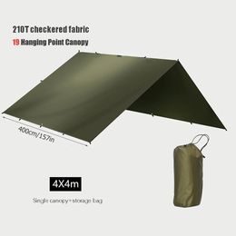 Tactische tarptent Waterdichte camping UV Bescherming Buitenwandelen Backpackt Tent Tarp Shade Ultralight Garden Luifel Sunshade 240329