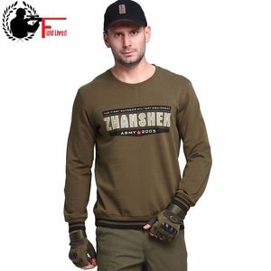 T-shirt tactique militaire à manches longues T-shirt hommes T-shirt à manches longues col rond homme T-shirt coton armée vêtements grande taille grand 4XL 210518