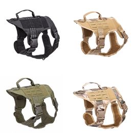 Arnés de entrenamiento táctico Camuflaje para perros Ropa de chaleco para perros Molle Chaqueta de carga Carrier de chaleco de engranaje No06-226