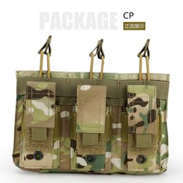 Bolsa de transporte triple táctica M4 M16 MOLLE Paquete de accesorios para camiseta sin mangas táctica