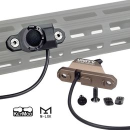 Tactique UNITY bouton chaud pression interrupteur à distance adapté Mlok Keymod Rail pour SureFire M300 M600 DBAL-A2 PEQ15 2.5 SF prise