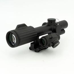 Mira telescópica táctica V-COG 1-6x24 LPVO para Rifle, mira telescópica circular segmentada roja, combina marcas originales, calibre 223 .308