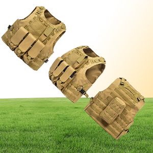 Chaleco táctico Airsoft Molle combate asalto ropa protectora placa portador chaleco táctico 7 colores CS ropa al aire libre caza Ve