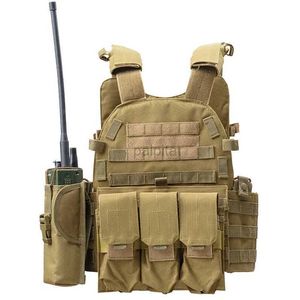 Tactische vesten 6094 MILITAIRE TACTICAL VEST KUNLETPROVEN Combat Vest CS Gearjachtplaat Carrier Airsoft Accessoires Wargame Pouch Molle Vest 240315