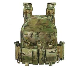 Tactische vesten 6094 Tactische camouflage Vest Molle 1000D met beschermende apparatuur gevechten snelle demontage 240315