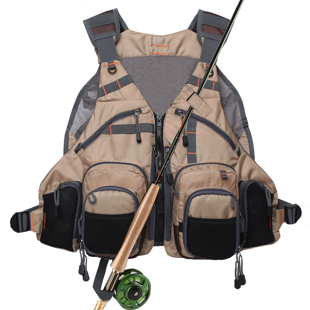 Тактические жилеты Мюмо -рыбалки Пакет для форели и оборудования многофункциональный дышащий рюкзак регулируемый размер мужчины 221111