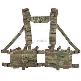 Chalecos tácticos Conjunto de cofres táctico Sistema de corte láser Molle Militar Military Hunting Vest Front With Zipper Set Airsoft Pouch 240315