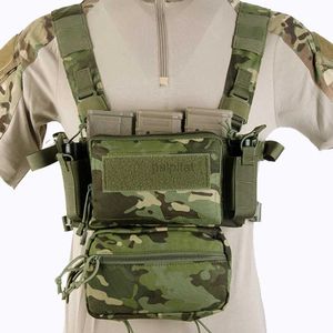 Tactische Vesten Tactifans D3 Tactische Chest Rig Vest CRM H harnas M4 5.56 tijdschrift Flatback inzetstuk integrale jachtaccessoires 500D Nylon 240315