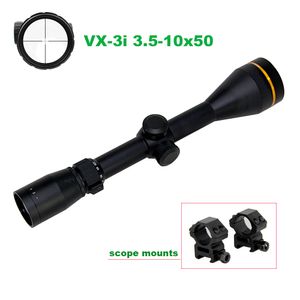 Tactische VX-3i 3.5-10x50 Langeafstandsgeweerkijker Mil-dot Parallax Scope 1/4 MOA-optiek Volledig multi-gecoat zicht Vergrotingsaanpassing met richtkijkerbevestigingen