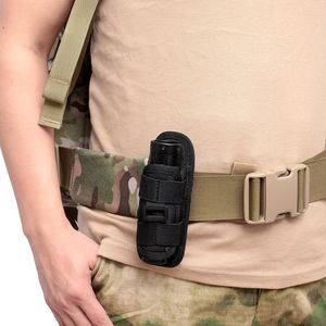 Tactische taillepakketten zaklampset 360 graden roteerbare zak holster fakkel riem riem deksel jachtverlichting accessoires