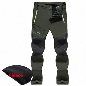Tactical étanche randonnée pour hommes pour hommes respirant extensible softhell pantalon doublé de toison extérieur sport d'automne trekking pant l2xw # #