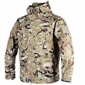 Veste coupe-vent tactique hommes militaire Camoue Combat mince Trenth manteau imperméable à l'eau en plein air Cam chasse armée vêtements O4CP #