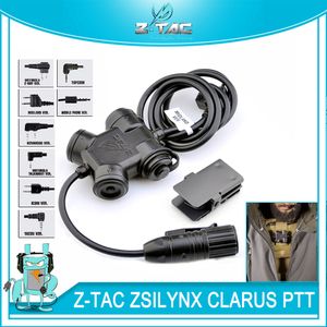 Tactical ZSILYNX CLARUS PTT PTT impermeable para Comtac Auriculares aptos Baofeng UV-5R UV-6R UV-82 UV-B6 TYT TH-UVF9 Radio Kenwood / Icom / Midland