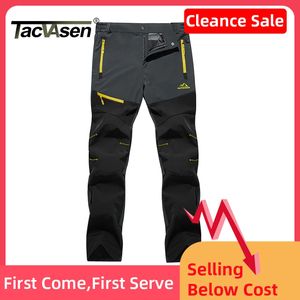 TACVASEN 4 saisons respirant hommes pantalon tactique pêche randonnée Camping imperméable sans polaire pantalon fermeture éclair poche pantalon décontracté 240219