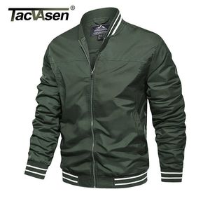 Tacvasen Casual Jacket Heren Spring / Fall Pilot Style Jassen Army Bomber Jassen Wind Baseball Jas Bovenkleding Overjas Jongens 210927