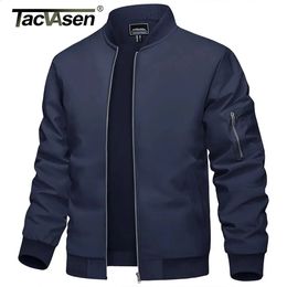 TACVASEN vestes de baseball à fermeture éclair complète hommes randonnée en plein air Trekking pêche veste de pilote décontractée manteaux vêtements d'extérieur coupe-vent 240201