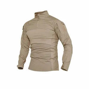 Tacvasen Chemises de travail pour hommes 1/4 Zip Lg Manches Chemises de chasse Pêche en plein air Chemises de randonnée Casual Tops Pull Résistance à l'usure F8WV #