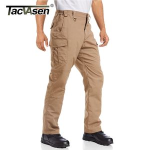 TACVASEN multi-poches Rip-stop Cargo pantalon hommes pantalon de travail pleine longueur tactique en plein air randonnée pantalon entraînement pantalon 240308