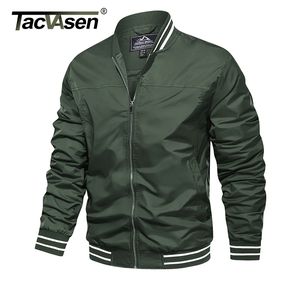TACVASEN New Casual Jacket Mens Spring/Fall Pilot Style Coat Army Bomber Jackets Baseball Jacket Outerwear Overcoat Boys 201104