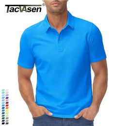 TACVASEN été 72% coton Polos T-shirts hommes respirant Golf Polo T-Shirt Sport actif randonnée T-shirts décontracté travail hauts mâle 240109