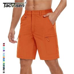 TACVASEN Zomer Sneldrogende Cargo Shorts Heren Wandelen Vissen Outdoor Korte Broek Camping Reizen Safari Multi-pockets Werkshorts 240328