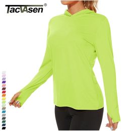 TACVASEN été UVSun Protection extérieur à capuche T-shirt femme chemise à capuche UPF 50 manches longues pêche randonnée chemises athlétiques 240301