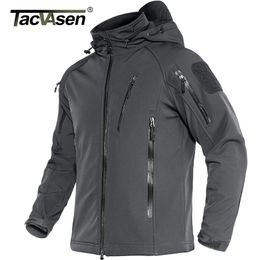 TACVASEN, chaqueta impermeable con forro polar táctico para hombre, abrigo suave de aire militar, cortavientos de Safari, ejército cálido de invierno 211217