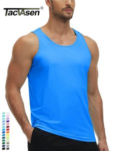 TACVASEN UPF50 TRANK TOP Snel droog mouwloze T-shirts Mens Summer Gym Fitness Running T-shirt T-shirt Swim Training T-shirts 240424