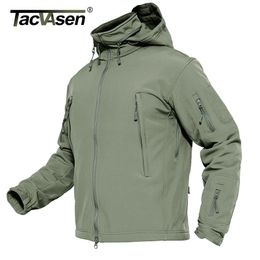 TACVASEN Winter Military Fleece Jacket Mens Soft shell Jacket Tactical Impermeable Army Jackets Coat Airsoft Ropa Windbreaker 201119