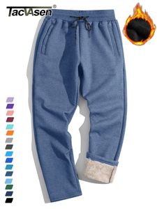 TACVASEN hiver Sherpa doublé pantalon hommes Joggers pantalons de survêtement taille élastique épaissir polaire thermique pantalon décontracté survêtement bas 240301