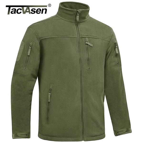 TACVASEN Chaqueta de lana táctica de invierno para hombre Chaqueta de caza militar del ejército Térmico Cálido Seguridad Cremallera completa Abrigos de trabajo de pesca Exterior 220124