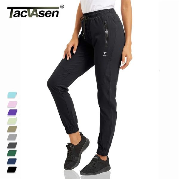 TACVASEN Pantalones largos de secado rápido para mujer Pantalones cargo Señora Bolsillos con múltiples cremalleras Joggers Pantalones deportivos Senderismo Pesca Gimnasio Pantalones Trabajo 240322