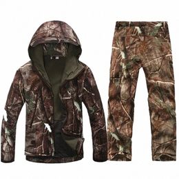 Tad Gear táctico Softshell Camoue chaqueta conjunto hombres ejército rompevientos impermeable ropa de caza conjunto militar al aire libre chaqueta N3Dh #