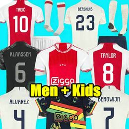 Tadic 21 22 22 23 24 voetbalshirts Home Bassey Ajaxe Berghuis Derde zwarte kit Klaassen Berg Wijn Marley 2023 2024 Away Football Shirts Men Kids Uniforms Cruyff