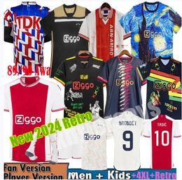 TADIC 23 24 25 Jerseys de football Brobbey Berghuis Black Marley Kit Klaassen Brobbey Bergwijn Cruyff 2023 2024 Chemise de football Hommes Kit Kit Uniformes Rétro 94 95 96 97 98