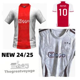 Tadic 24 25 Ajaxss Soccer Jerseys Bassey Berghuis Third Black Kit Bergwijn Cruyff 2024 2025 Shirts de football blanc à l'extérieur