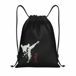 Taekwdo Kick Cordon Sac à dos Femmes Hommes Sport Gym Sackpack Portable Fighter Arts Martiaux Sac de formation Sack w6kx #