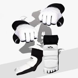Taekwondo lederen voethandschoenen sparren Karate enkelbeschermer Guard Gear Boxing Martial Arts Foot Guard Sock Adult Kid
