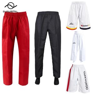 Pantalon de Taekwondo professionnel WTF karaté Judo Dobok uniforme hommes femmes garçons filles Muay Thai Shorts coton Kickboxing TKD vêtements 240122