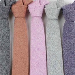 Corbatas de lana a la moda de marca TAGER WILEN, corbatas sólidas populares de marca para trajes de hombre, corbata para boda, corbata de lana para hombres de negocios 2707